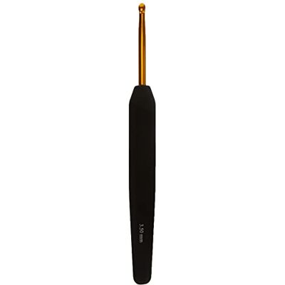 KnitPro - KnitPro Gold & Black - 3.50 mm - Aluminum Softgrip - Crochet Hook KnitPro - KnitPro Gold & Black - 3.50 mm - Aluminum Softgrip - Crochet Hook