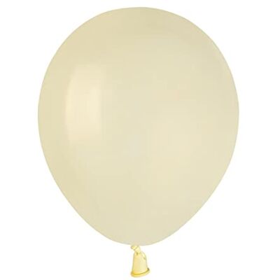 Ciao Lot de 100 ballons en latex naturel de qualité supérieure A50 (Ø 13 cm/5 pouces) blanc ivoire Ciao Lot de 100 ballons en latex naturel de qualité supérieure A50 (Ø 13 cm/5 pouces) blanc ivoire