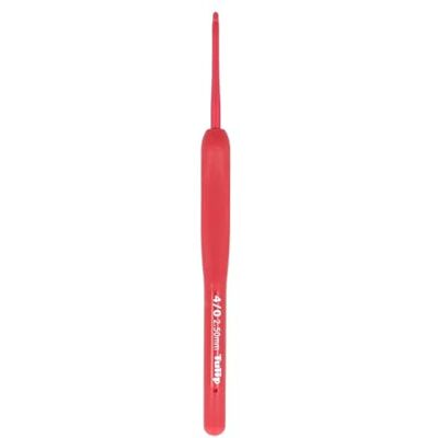 Crochet ergonomique rouge Tulip - 2,5mm Crochet ergonomique rouge Tulip - 2,5mm