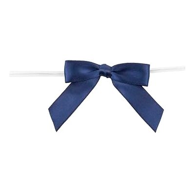 Reliant Ribbon Lot de 100 nœuds torsadés de 6,3 cm d'envergure x 4,4 cm Bleu marine 1,6 cm Reliant Ribbon Lot de 100 nœuds torsadés de 6,3 cm d'envergure x 4,4 cm Bleu marine 1,6 cm