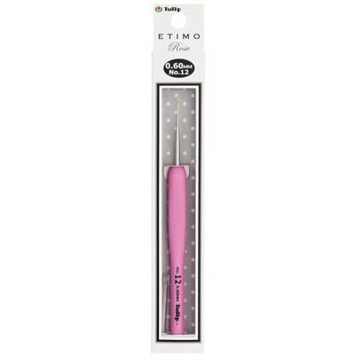 Tulip Etimo Rose Crochet Acier Soft Grip 0,60 mm Rose 1 pièce Tulip Etimo Rose Crochet Acier Soft Grip 0,60 mm Rose 1 pièce