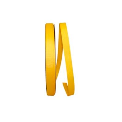 Reliant Ribbon Ruban texturé gros grain 1,5 cm x 91,4 m, or jaune Reliant Ribbon Ruban texturé gros grain 1,5 cm x 91,4 m, or jaune