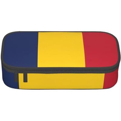 BGSHJVF Trousse à crayons haute capacité avec imprimé drapeau du Tchad en tissu Oxford, pour crayons, stylos, plusieurs compartiments, design élégant BGSHJVF Trousse à crayons haute capacité avec imprimé drapeau du Tchad en tissu Oxford, pour crayons, stylos, plusieurs compartiments, design élégant