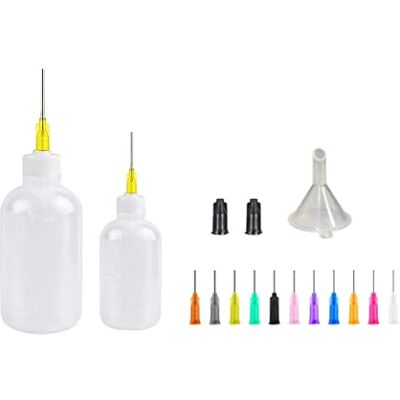 SKYPRO Lot de flacons applicateurs de 30/50 ml avec embouts aiguilles et entonnoir, pour bricolage, paperolle, peinture acrylique, graissage, travaux d’artisanat, loisirs créatifs SKYPRO Lot de flacons applicateurs de 30/50 ml avec embouts aiguilles et entonnoir, pour bricolage, paperolle, peinture acrylique, graissage, travaux d’artisanat, loisirs créatifs