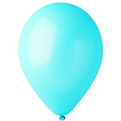 Ciao Lot de 100 ballons en latex naturel de qualité supérieure G120 (Ø 33 cm / 13 "), bleu clair Ciao Lot de 100 ballons en latex naturel de qualité supérieure G120 (Ø 33 cm / 13 "), bleu clair