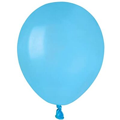Ciao Lot de 100 ballons en latex naturel de qualité supérieure A50 (Ø 13 cm / 5 "), bleu clair Ciao Lot de 100 ballons en latex naturel de qualité supérieure A50 (Ø 13 cm / 5 "), bleu clair