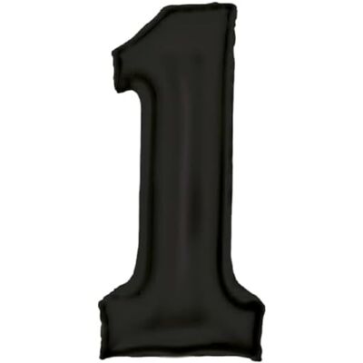 amscan Grand chiffre 1 Lustre noir en soie N34 emballé 86 cm amscan Grand chiffre 1 Lustre noir en soie N34 emballé 86 cm