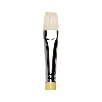 Winsor & Newton 5872012 Pinceau à poils de porc Chunking pour peinture à l'huile, haute absorption des couleurs, uniformité des couleurs, pinceau plat n°12, manche court Winsor & Newton 5872012 Pinceau à poils de porc Chunking pour peinture à l'huile, haute absorption des couleurs, uniformité des couleurs, pinceau plat n°12, manche court