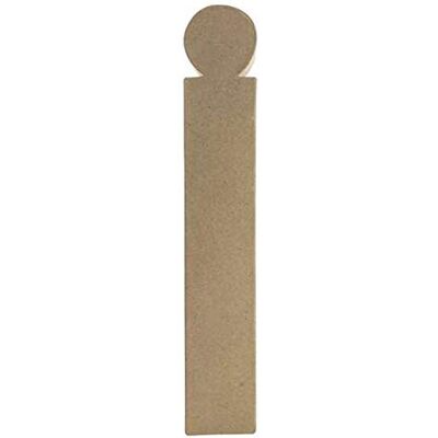 décopatch AC402O Un support en papier brun mâché 5x5x30 cm, Lettre fantaisie I décopatch AC402O Un support en papier brun mâché 5x5x30 cm, Lettre fantaisie I