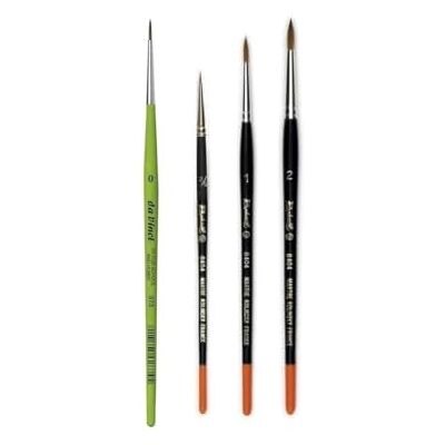 Raphael Pinceau Series 8404 ,kolinsky Rouge Sable Pinceau ,Set 3 pcs,Taille 2/0 , 1, 2 France et Da Vinci Série 373 Raphael Pinceau Series 8404 ,kolinsky Rouge Sable Pinceau ,Set 3 pcs,Taille 2/0 , 1, 2 France et Da Vinci Série 373