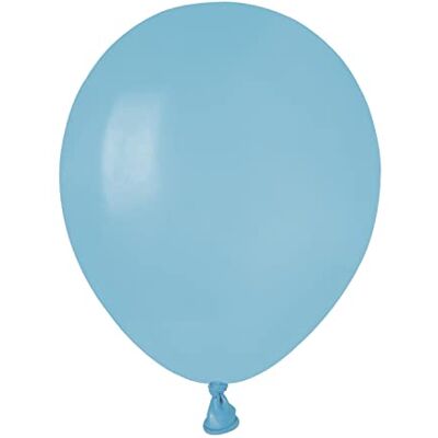 Ciao Lot de 100 ballons en latex naturel de qualité supérieure A50 (Ø 13 cm / 5 ''), bleu pastel Ciao Lot de 100 ballons en latex naturel de qualité supérieure A50 (Ø 13 cm / 5 ''), bleu pastel