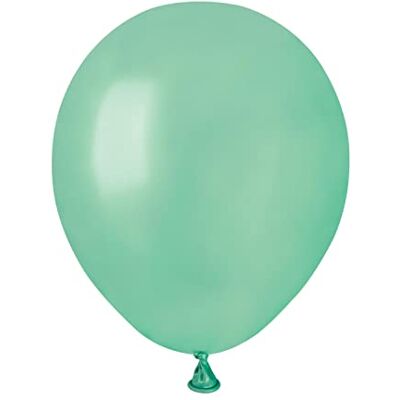 Ciao Pack 100 balloons pearly in natural latex Premium Quality A50 (Ø 13cm / 5''), aquamarine green pearl Ciao Pack 100 balloons pearly in natural latex Premium Quality A50 (Ø 13cm / 5''), aquamarine green pearl