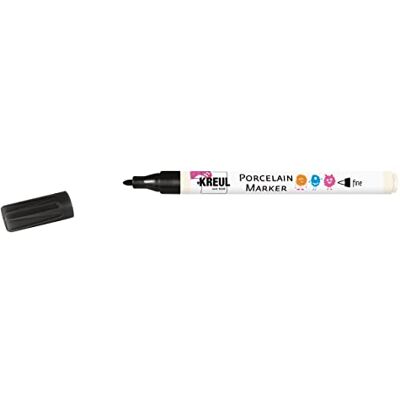 KREUL 16134 Hobby Line Porcelain Pen Easy, pointe fine, 1 mm, noir KREUL 16134 Hobby Line Porcelain Pen Easy, pointe fine, 1 mm, noir