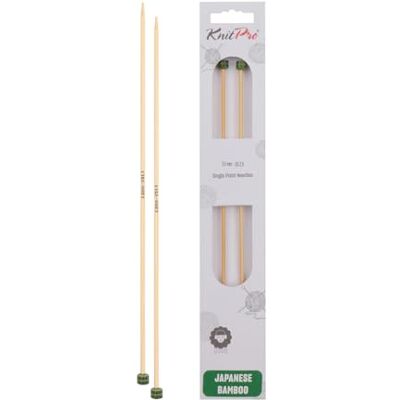KnitPro - Bambou 25cm 3.00mm US2½ - Aiguilles à tricoter KnitPro - Bambou 25cm 3.00mm US2½ - Aiguilles à tricoter