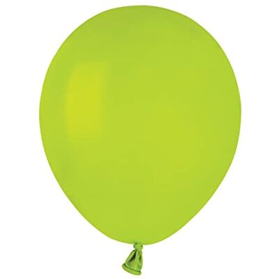 Ciao Lot de 100 ballons en latex naturel de qualité supérieure A50 (Ø 13 cm / 5 ''), vert clair Ciao Lot de 100 ballons en latex naturel de qualité supérieure A50 (Ø 13 cm / 5 ''), vert clair