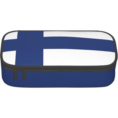 BGSHJVF Trousse à crayons haute capacité avec imprimé drapeau finlandais en tissu Oxford, pour crayons, stylos, plusieurs compartiments, design élégant BGSHJVF Trousse à crayons haute capacité avec imprimé drapeau finlandais en tissu Oxford, pour crayons, stylos, plusieurs compartiments, design élégant
