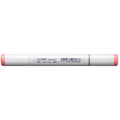 Copic Marqueur Sketch type R 22 Light Prawn Marqueur pinceau professionnel à base d'alcool Pointe super pinceau et pointe moyenne Copic Marqueur Sketch type R 22 Light Prawn Marqueur pinceau professionnel à base d'alcool Pointe super pinceau et pointe moyenne