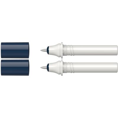 Schneider 040 Paint-It Twinmarker Lot de 2 cartouches rondes à base d'eau pour utilisation sur papier, 95% plastique recyclé, gris 005 Schneider 040 Paint-It Twinmarker Lot de 2 cartouches rondes à base d'eau pour utilisation sur papier, 95% plastique recyclé, gris 005