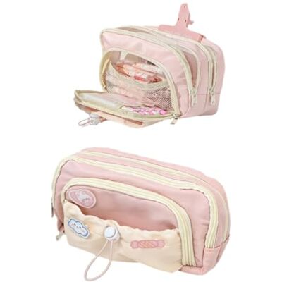 irLocy Trousse à crayons mignonne et esthétique avec épingles kawaii Grande trousse à crayons (rose) irLocy Trousse à crayons mignonne et esthétique avec épingles kawaii Grande trousse à crayons (rose)
