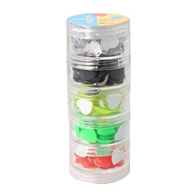 INNSPIRO Lot de pierres décoratives acryliques en forme de cœur colorées fluor 14 x 14 mm. 200 unités INNSPIRO Lot de pierres décoratives acryliques en forme de cœur colorées fluor 14 x 14 mm. 200 unités