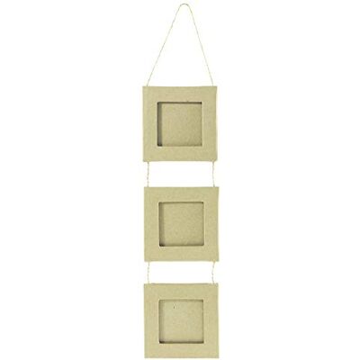 décopatch CD701O Un lot de 3 cadres reliés carré en papier brun mâché 8x8cm décopatch CD701O Un lot de 3 cadres reliés carré en papier brun mâché 8x8cm