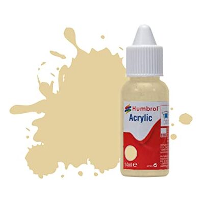 Humbrol Peinture acrylique No 121 Pierre pâle mate Flacon compte-gouttes 14 ml Humbrol Peinture acrylique No 121 Pierre pâle mate Flacon compte-gouttes 14 ml