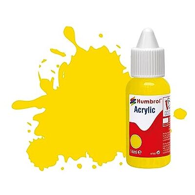 Humbrol DB0069 Peinture acrylique brillante Jaune n°69 14 ml Humbrol DB0069 Peinture acrylique brillante Jaune n°69 14 ml