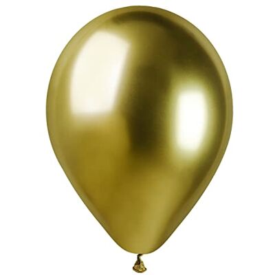 Ciao Lot de 50 ballons métalliques en latex naturel de qualité supérieure G120 (Ø 33 cm / 13 "), or métallisé Ciao Lot de 50 ballons métalliques en latex naturel de qualité supérieure G120 (Ø 33 cm / 13 "), or métallisé