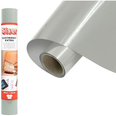 SISER ® EasyWeed® Extra gris, 30 x 0,5 m, vinyle thermotransférable pour personnaliser nylon, cuir, tissus traités SISER ® EasyWeed® Extra gris, 30 x 0,5 m, vinyle thermotransférable pour personnaliser nylon, cuir, tissus traités