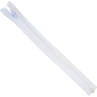 AERZETIX Lot de 10 Fermetures éclair à glissière spirale N°5 30 cm séparables avec curseur en métal nylon polyester couleur blanc couture créations DIY textile artisanat AERZETIX Lot de 10 Fermetures éclair à glissière spirale N°5 30 cm séparables avec curseur en métal nylon polyester couleur blanc couture créations DIY textile artisanat