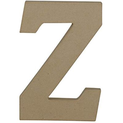 décopatch AC877C Un support en papier brun mâché 14x2,5x20 cm, Lettre majuscule Z décopatch AC877C Un support en papier brun mâché 14x2,5x20 cm, Lettre majuscule Z