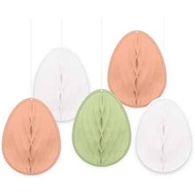 amscan 9913405 Décorations à suspendre en papier en forme d'œuf de Pâques Pastel Lot de 5 amscan 9913405 Décorations à suspendre en papier en forme d'œuf de Pâques Pastel Lot de 5