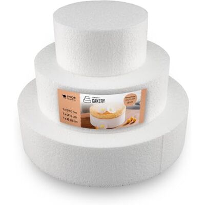 MCE-Commerce Unbekannt Lot de 3 gâteaux en polystyrène Hauteur : 5 cm, 10 cm, 15 cm, 20 cm. MCE-Commerce Unbekannt Lot de 3 gâteaux en polystyrène Hauteur : 5 cm, 10 cm, 15 cm, 20 cm.