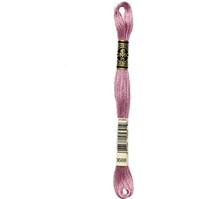 DMC 117 – 3688 Mouline Stranded Cotton Six Strand Embroidery Floss Thread, Medium Mauve, 8 m DMC 117 – 3688 Mouline Stranded Cotton Six Strand Embroidery Floss Thread, Medium Mauve, 8 m