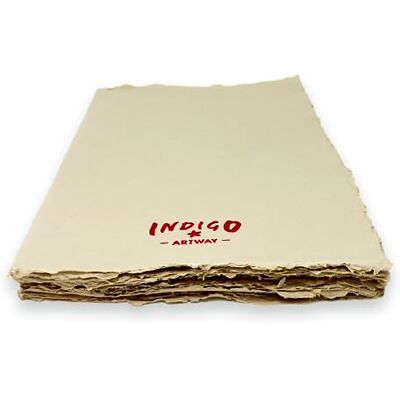 Artway Indigo Bloc de livres fait main 100% coton Texture moyenne 200 g/m² A4 Pierre claire Artway Indigo Bloc de livres fait main 100% coton Texture moyenne 200 g/m² A4 Pierre claire