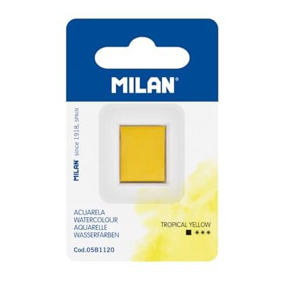 MILAN ® Recharge aquarelle au format demi-godet, jaune tropical MILAN ® Recharge aquarelle au format demi-godet, jaune tropical