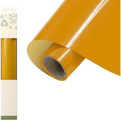 SISER Pure HT Vinyle thermotransférable compostable Amber Yellow 50 x 30 cm, thermovinyle compatible avec traceur de coupe SISER Pure HT Vinyle thermotransférable compostable Amber Yellow 50 x 30 cm, thermovinyle compatible avec traceur de coupe