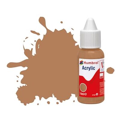 Humbrol Peinture acrylique pour modélisme DB0118 No 118 Marron clair Mat (14 ml) Peinture acrylique pour modèles, plastique, métal, bois, verre, céramique et plus encore Flacon de peinture Humbrol Peinture acrylique pour modélisme DB0118 No 118 Marron clair Mat (14 ml) Peinture acrylique pour modèles, plastique, métal, bois, verre, céramique et plus encore Flacon de peinture
