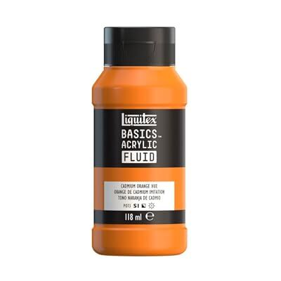 Liquitex - Basics Fluid - Cadmium Orange Hue - Peinture acrylique Liquitex - Basics Fluid - Cadmium Orange Hue - Peinture acrylique