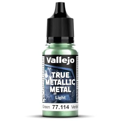 Vallejo True Metallic Paint DUSKEN GREEN 18 ml, finition lumineuse pour mélanger et mélanger, application au pinceau, idéale pour le modelage et les travaux manuels Vallejo True Metallic Paint DUSKEN GREEN 18 ml, finition lumineuse pour mélanger et mélanger, application au pinceau, idéale pour le modelage et les travaux manuels