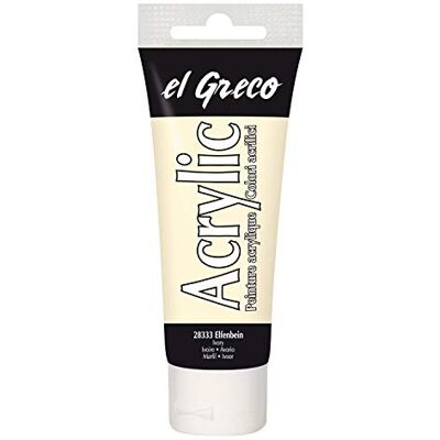 KREUL El Greco Tube de peinture acrylique haute pigmentation Blanc cassé 75 ml KREUL El Greco Tube de peinture acrylique haute pigmentation Blanc cassé 75 ml