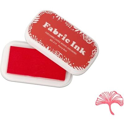 Sicheii Tampons encreurs pour tampons en caoutchouc, tampon encreur pour tissu, bois, papier, tampon encreur lavable pour empreintes digitales, tampon encreur pour loisirs créatifs, couleur coquelicot Sicheii Tampons encreurs pour tampons en caoutchouc, tampon encreur pour tissu, bois, papier, tampon encreur lavable pour empreintes digitales, tampon encreur pour loisirs créatifs, couleur coquelicot