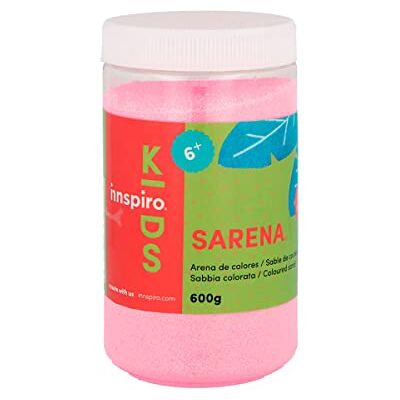 INNSPIRO Sable de couleur rose 600 g, pour décoration et travaux manuels INNSPIRO Sable de couleur rose 600 g, pour décoration et travaux manuels