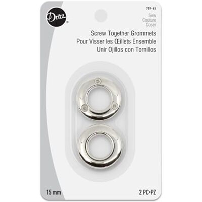 Dritz Œillet à visser rond en nickel, autre, erreur : #, 1,06 x 7,62 x 12,06 cm Dritz Œillet à visser rond en nickel, autre, erreur : #, 1,06 x 7,62 x 12,06 cm