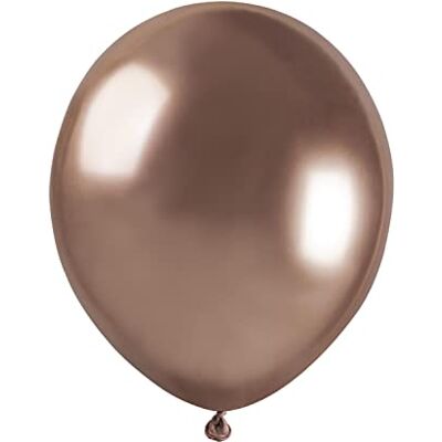 Ciao Lot de 100 ballons métalliques en latex naturel de qualité supérieure A50 (Ø 13 cm / 5 "), or rose métallisé Ciao Lot de 100 ballons métalliques en latex naturel de qualité supérieure A50 (Ø 13 cm / 5 "), or rose métallisé