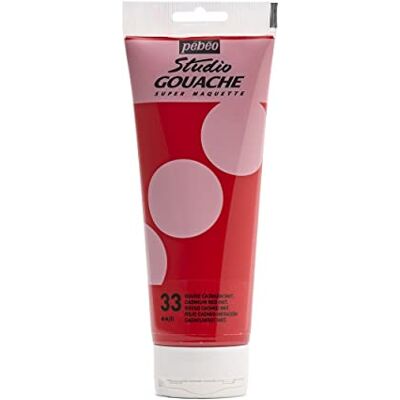 PEBEO Pébéo Peinture Gouache 1 Tube de 220 ml Rouge Cadmium 270-033 PEBEO Pébéo Peinture Gouache 1 Tube de 220 ml Rouge Cadmium 270-033