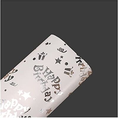 GSXLZ Rouleau de papier cadeau 4 pièces Joyeux anniversaire estampage à chaud papier cadeau Nouvel An anniversaire style noir or style papier d'emballage (couleur : N9) GSXLZ Rouleau de papier cadeau 4 pièces Joyeux anniversaire estampage à chaud papier cadeau Nouvel An anniversaire style noir or style papier d'emballage (couleur : N9)