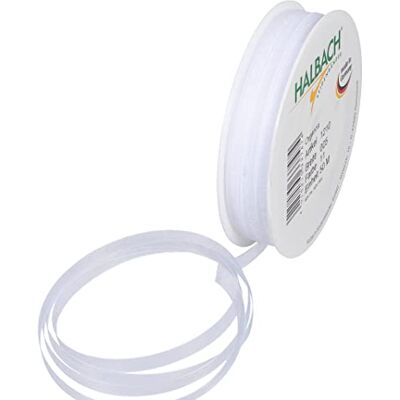 Halbach Seidenbänder Ruban Blanc 50 mètres x 5 mm Halbach Seidenbänder Ruban Blanc 50 mètres x 5 mm