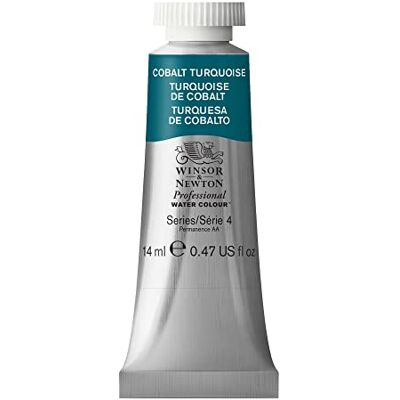 Winsor & Newton Aquarelle Professionnel Peinture Aquarelle, Haute Luminosité, Résistante à la Lumière, Qualité Archive, Tube de 14 ML, Couleur Turquoise de Cobalt ROW Winsor & Newton Aquarelle Professionnel Peinture Aquarelle, Haute Luminosité, Résistante à la Lumière, Qualité Archive, Tube de 14 ML, Couleur Turquoise de Cobalt ROW