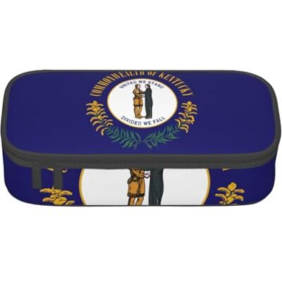 BGSHJVF Kentucky State Flag Trousse à crayons haute capacité en tissu Oxford, pour crayons, stylos, plusieurs compartiments, design élégant BGSHJVF Kentucky State Flag Trousse à crayons haute capacité en tissu Oxford, pour crayons, stylos, plusieurs compartiments, design élégant